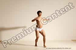 Underwear Martial art Man Asian Moving poses Average Short Black Dynamic poses Academic